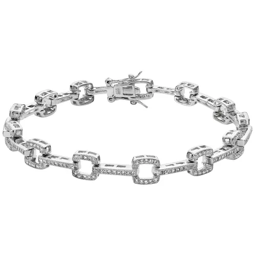 Silver Ladies' Cz Bracelet 10.80g